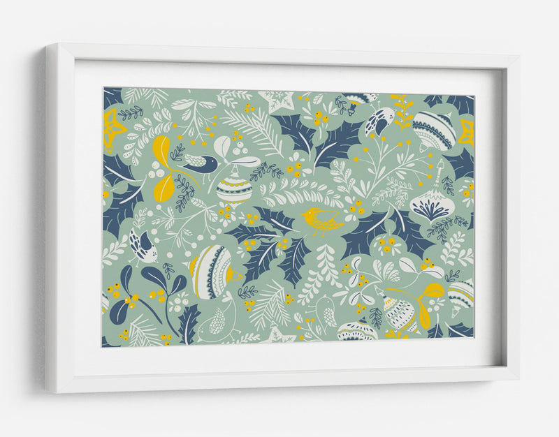 Maravilloso patrón de menta de alegría navideña ditsy - Annick | Cuadro decorativo de Canvas Lab