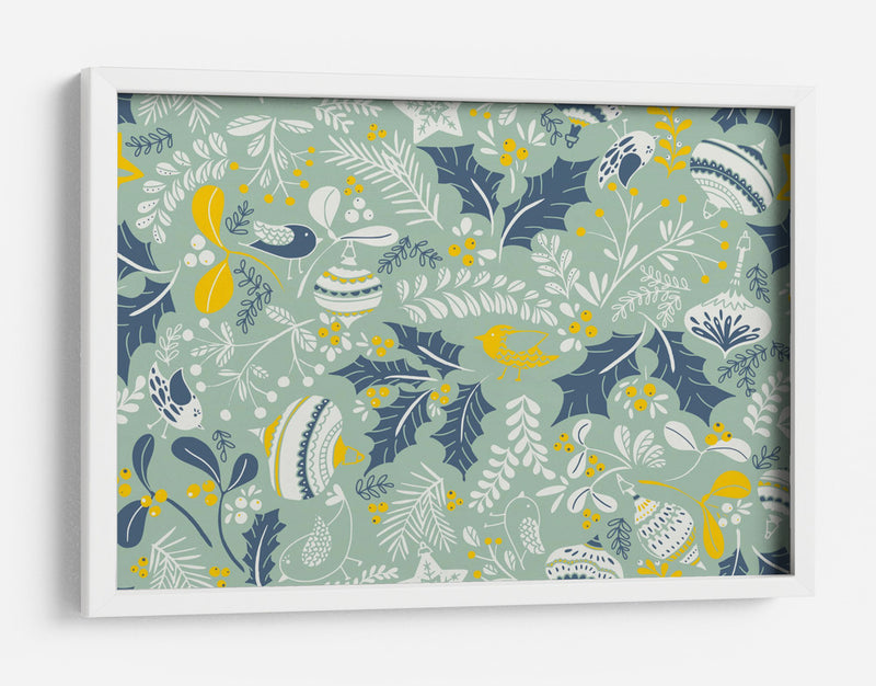 Maravilloso patrón de menta de alegría navideña ditsy - Annick | Cuadro decorativo de Canvas Lab