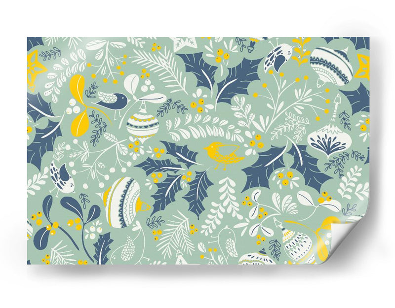 Maravilloso patrón de menta de alegría navideña ditsy - Annick | Cuadro decorativo de Canvas Lab