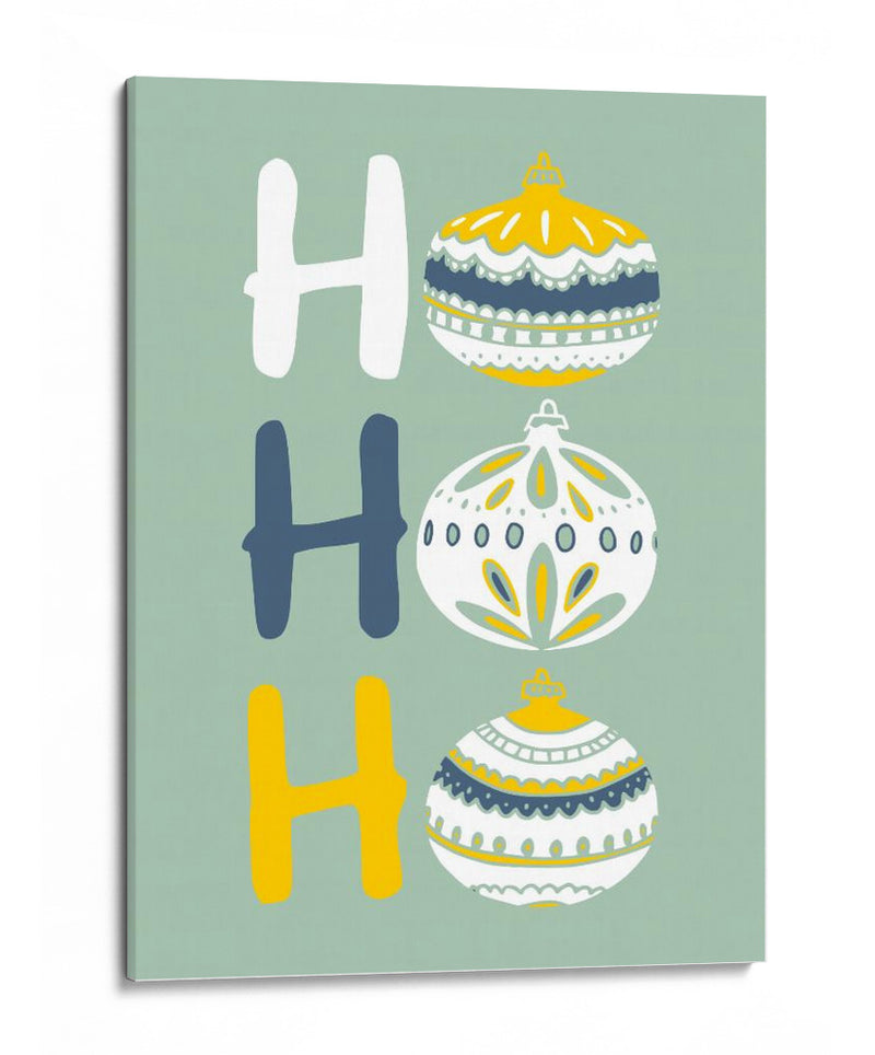 HoHoHo Alegre pequeña ilustración de Navidad menta - Annick | Cuadro decorativo de Canvas Lab