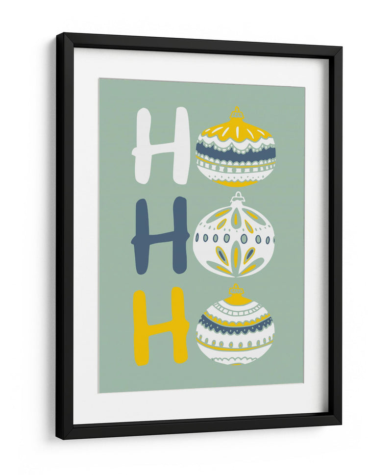 HoHoHo Alegre pequeña ilustración de Navidad menta - Annick | Cuadro decorativo de Canvas Lab