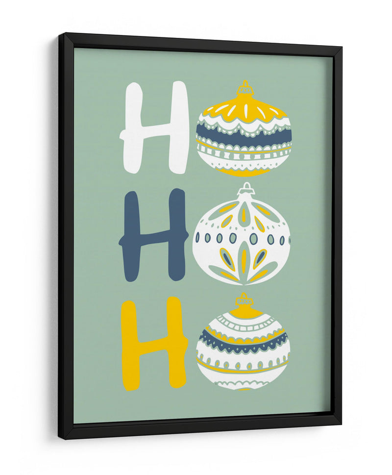 HoHoHo Alegre pequeña ilustración de Navidad menta - Annick | Cuadro decorativo de Canvas Lab