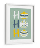 HoHoHo Alegre pequeña ilustración de Navidad menta - Annick | Cuadro decorativo de Canvas Lab