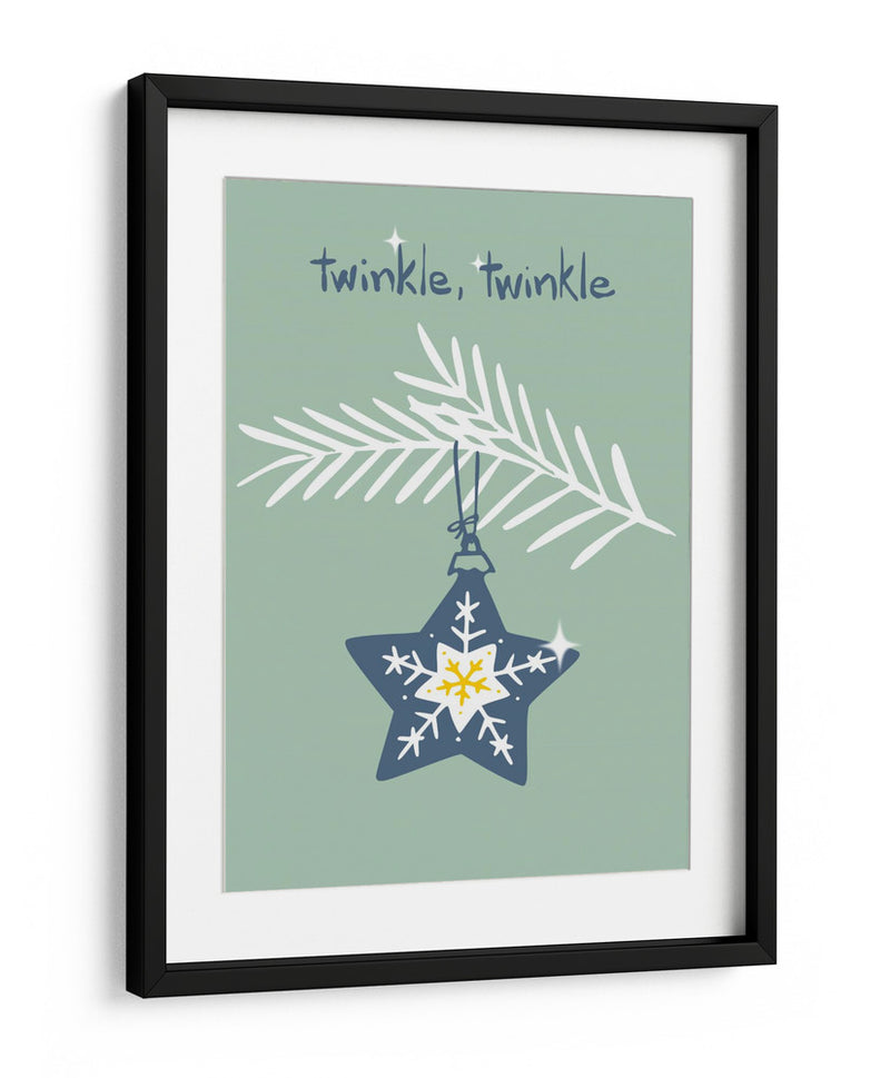 Alegre estrella de Navidad brillante menta - Annick | Cuadro decorativo de Canvas Lab