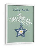 Alegre estrella de Navidad brillante menta - Annick | Cuadro decorativo de Canvas Lab