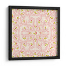 Maravilloso patrón rosa suave de ramas de alegría navideña - Annick | Cuadro decorativo de Canvas Lab