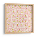 Maravilloso patrón rosa suave de ramas de alegría navideña - Annick | Cuadro decorativo de Canvas Lab