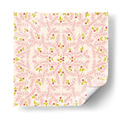 Maravilloso patrón rosa suave de ramas de alegría navideña - Annick | Cuadro decorativo de Canvas Lab