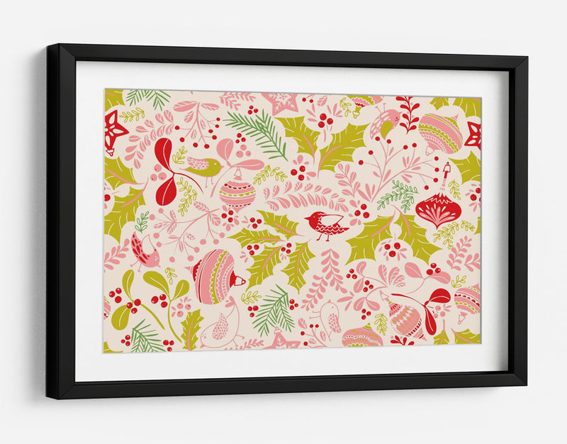 Maravilloso estampado ditsy de alegría festiva rosa - Annick | Cuadro decorativo de Canvas Lab