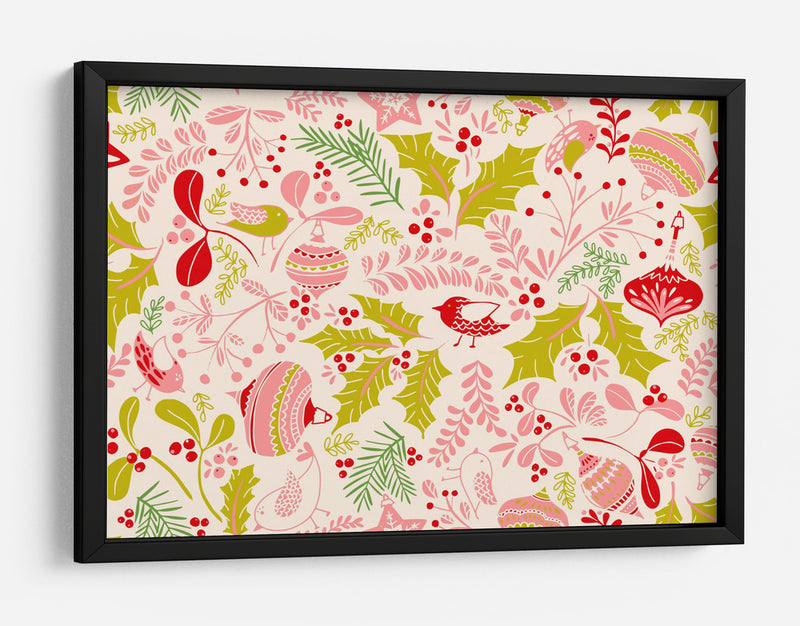 Maravilloso estampado ditsy de alegría festiva rosa - Annick | Cuadro decorativo de Canvas Lab