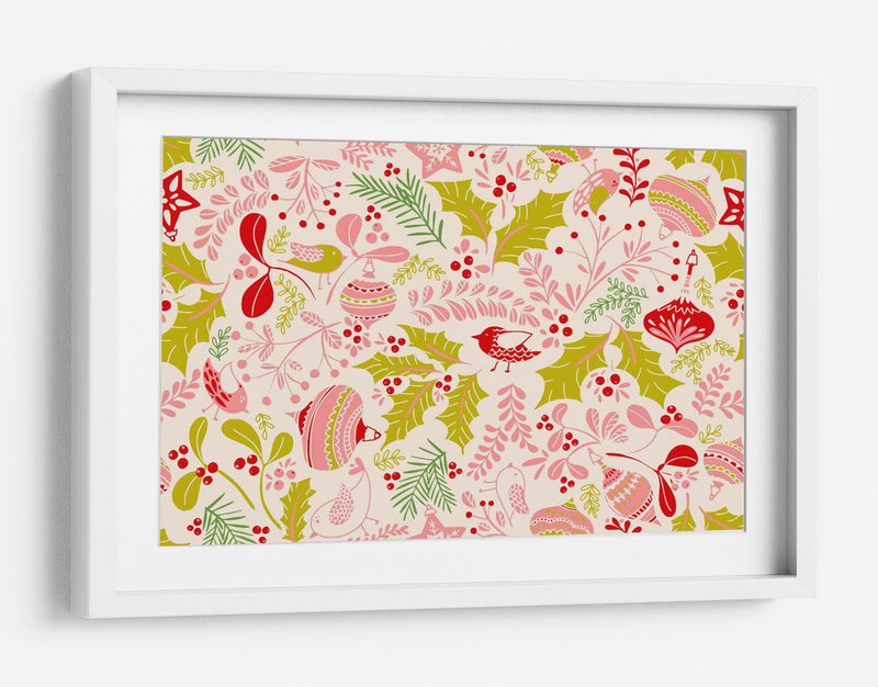 Maravilloso estampado ditsy de alegría festiva rosa - Annick | Cuadro decorativo de Canvas Lab