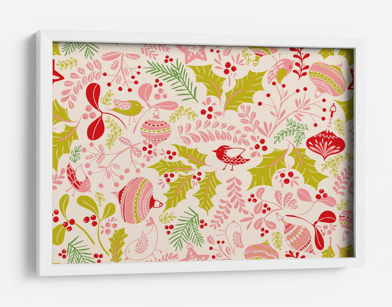 Maravilloso estampado ditsy de alegría festiva rosa - Annick | Cuadro decorativo de Canvas Lab