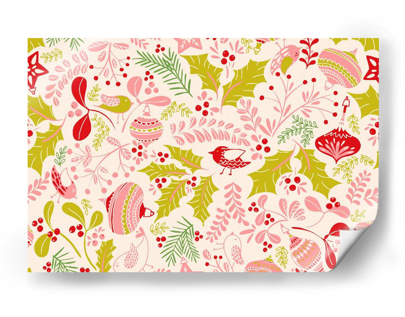 Maravilloso estampado ditsy de alegría festiva rosa - Annick | Cuadro decorativo de Canvas Lab