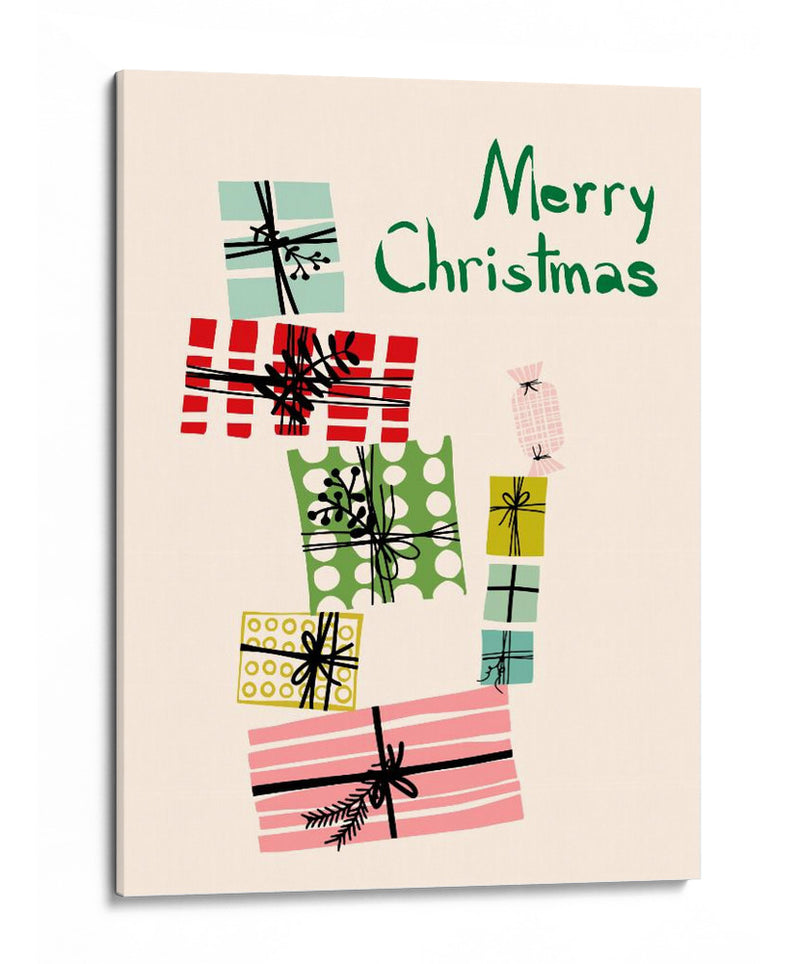 Pila tambaleante de regalos de Navidad - Annick | Cuadro decorativo de Canvas Lab