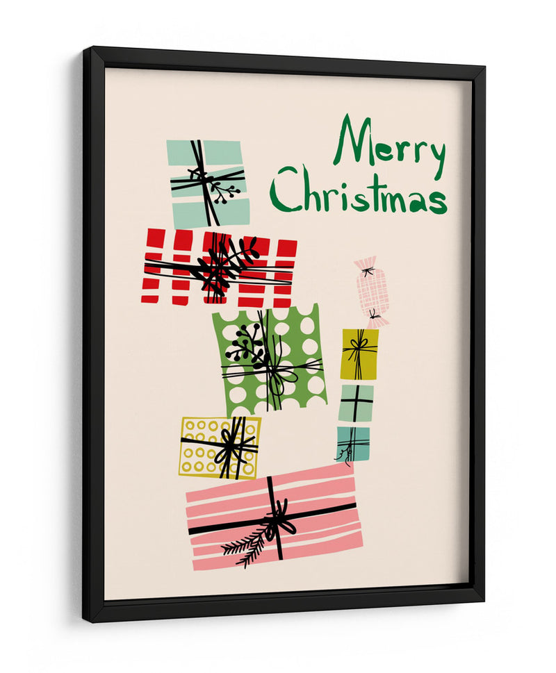 Pila tambaleante de regalos de Navidad - Annick | Cuadro decorativo de Canvas Lab