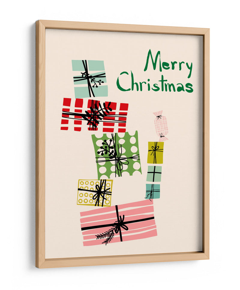 Pila tambaleante de regalos de Navidad - Annick | Cuadro decorativo de Canvas Lab
