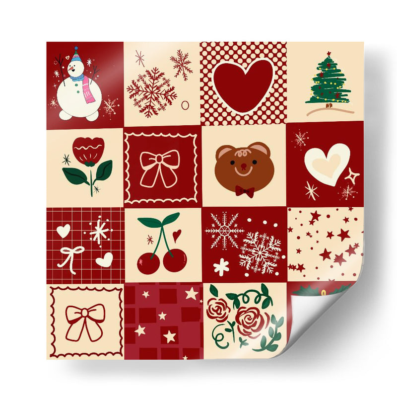 Patrón de Navidad - sucidraw | Cuadro decorativo de Canvas Lab