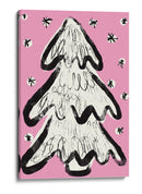 Árbol de Navidad y nieve rosa - Treechild | Cuadro decorativo de Canvas Lab