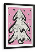 Árbol de Navidad y nieve rosa - Treechild | Cuadro decorativo de Canvas Lab