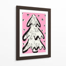 Árbol de Navidad y nieve rosa - Treechild | Cuadro decorativo de Canvas Lab