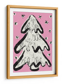 Árbol de Navidad y nieve rosa - Treechild | Cuadro decorativo de Canvas Lab