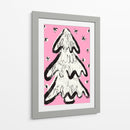 Árbol de Navidad y nieve rosa - Treechild | Cuadro decorativo de Canvas Lab