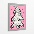 Árbol de Navidad y nieve rosa - Treechild | Cuadro decorativo de Canvas Lab