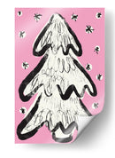 Árbol de Navidad y nieve rosa - Treechild | Cuadro decorativo de Canvas Lab
