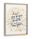 Deseos navideños con flores doradas - Rosana Laiz Blursbyai | Cuadro decorativo de Canvas Lab