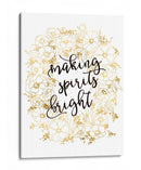 Alegrando el espíritu con flores doradas - Rosana Laiz Blursbyai | Cuadro decorativo de Canvas Lab