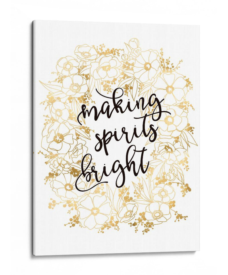 Alegrando el espíritu con flores doradas - Rosana Laiz Blursbyai | Cuadro decorativo de Canvas Lab