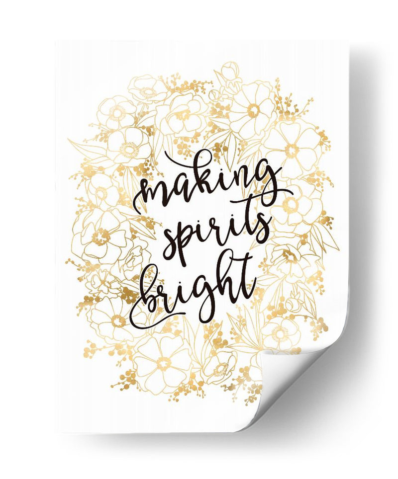 Alegrando el espíritu con flores doradas - Rosana Laiz Blursbyai | Cuadro decorativo de Canvas Lab