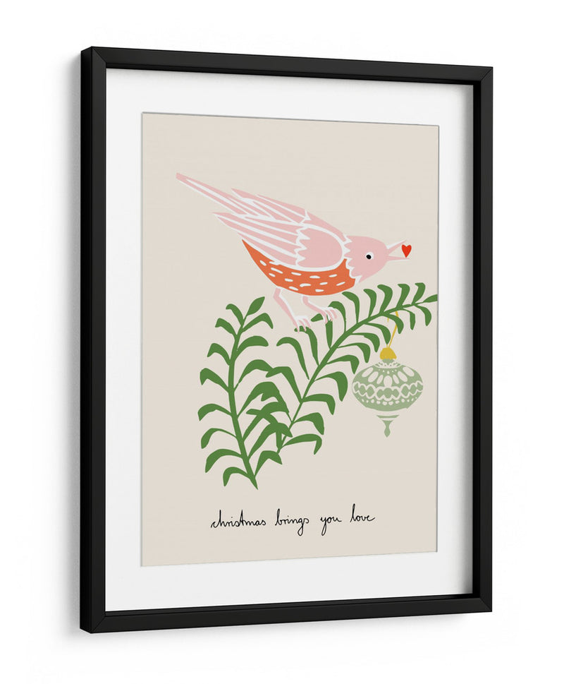 La Navidad te trae amor, Pájaro - Annick | Cuadro decorativo de Canvas Lab