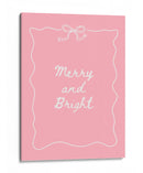 Alegre y Brillante - Blanco sobre Rosa - Jolly and Dash | Cuadro decorativo de Canvas Lab