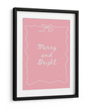 Alegre y Brillante - Blanco sobre Rosa - Jolly and Dash | Cuadro decorativo de Canvas Lab