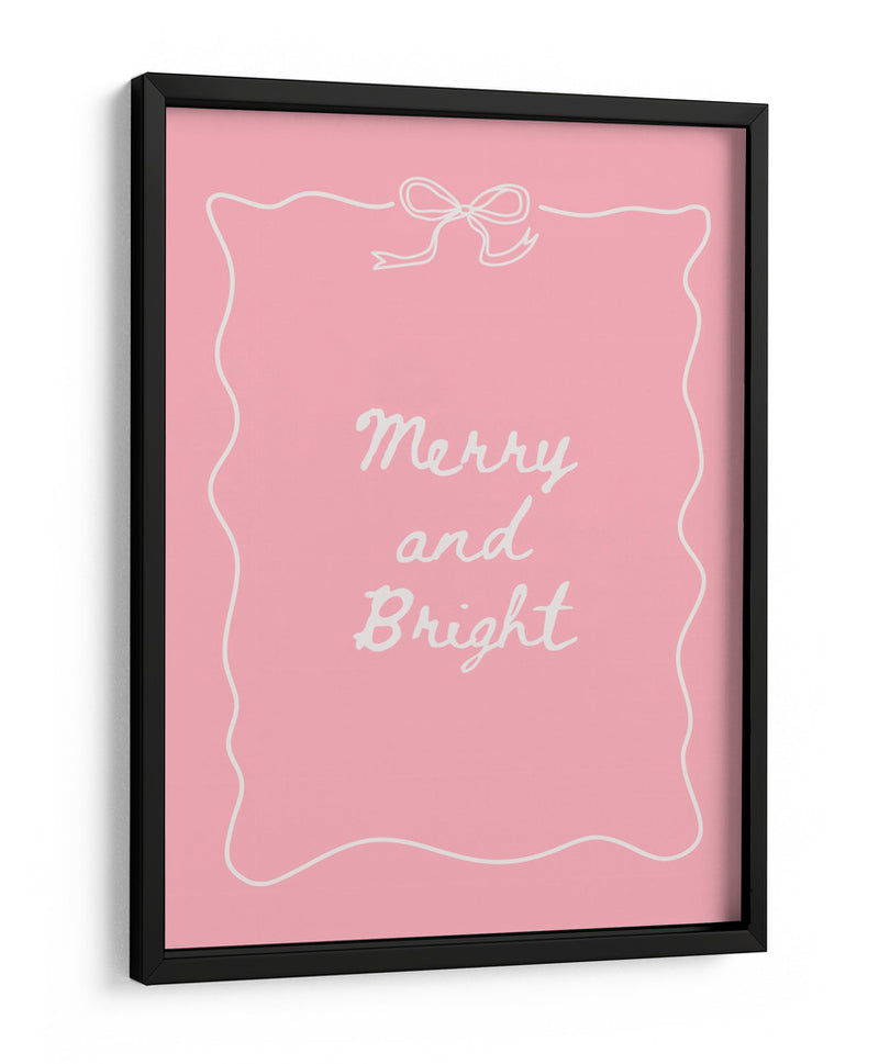 Alegre y Brillante - Blanco sobre Rosa - Jolly and Dash | Cuadro decorativo de Canvas Lab