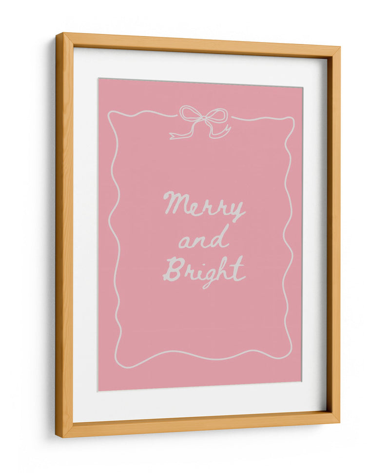 Alegre y Brillante - Blanco sobre Rosa - Jolly and Dash | Cuadro decorativo de Canvas Lab