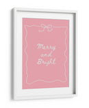 Alegre y Brillante - Blanco sobre Rosa - Jolly and Dash | Cuadro decorativo de Canvas Lab