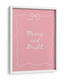 Alegre y Brillante - Blanco sobre Rosa - Jolly and Dash | Cuadro decorativo de Canvas Lab