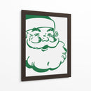 Retro Santa - Verde - Jolly and Dash | Cuadro decorativo de Canvas Lab