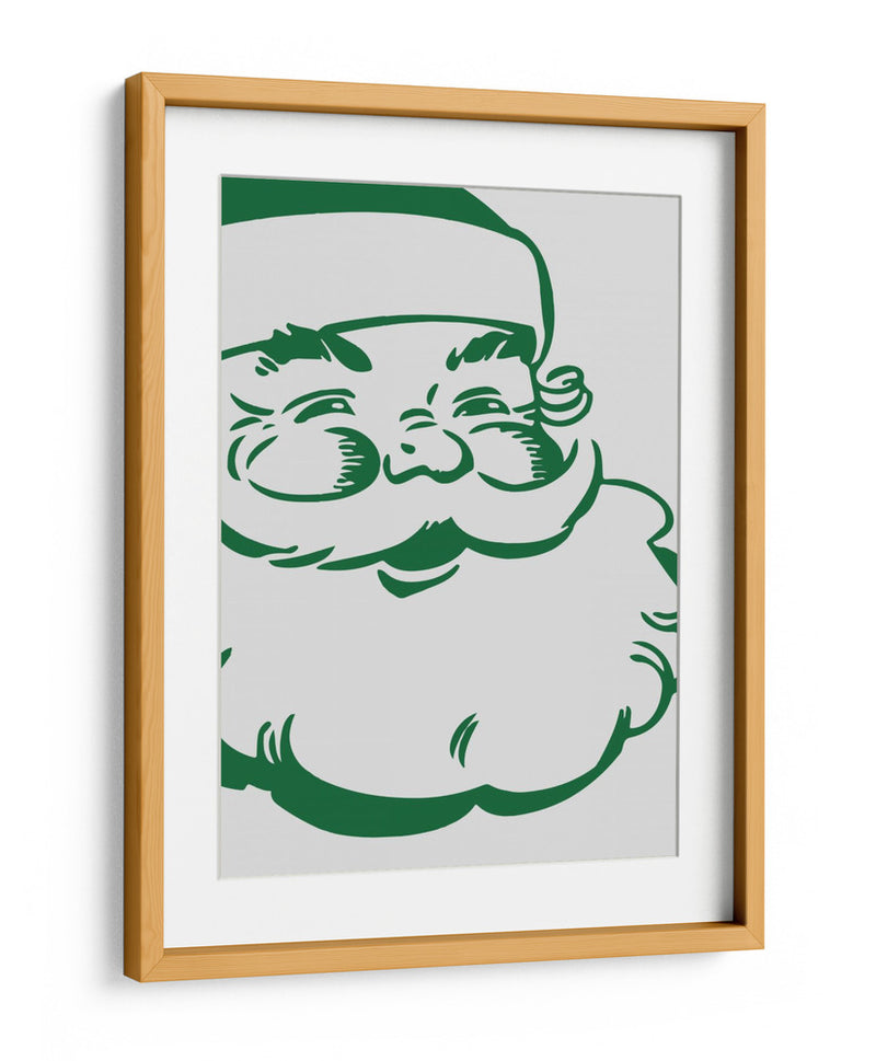 Retro Santa - Verde - Jolly and Dash | Cuadro decorativo de Canvas Lab