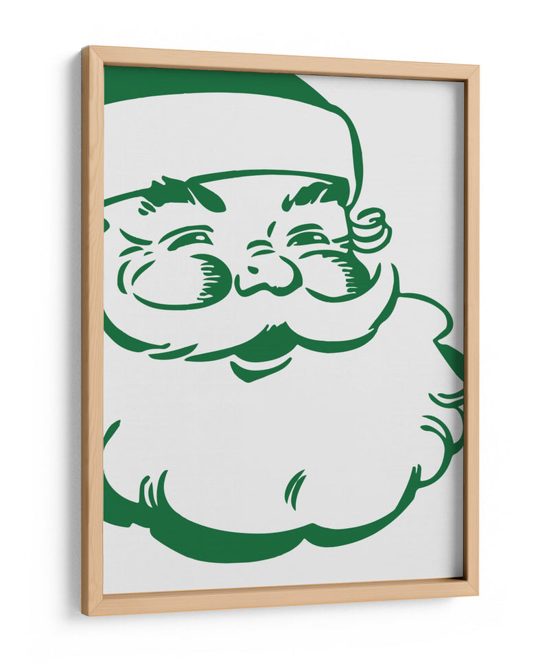 Retro Santa - Verde - Jolly and Dash | Cuadro decorativo de Canvas Lab
