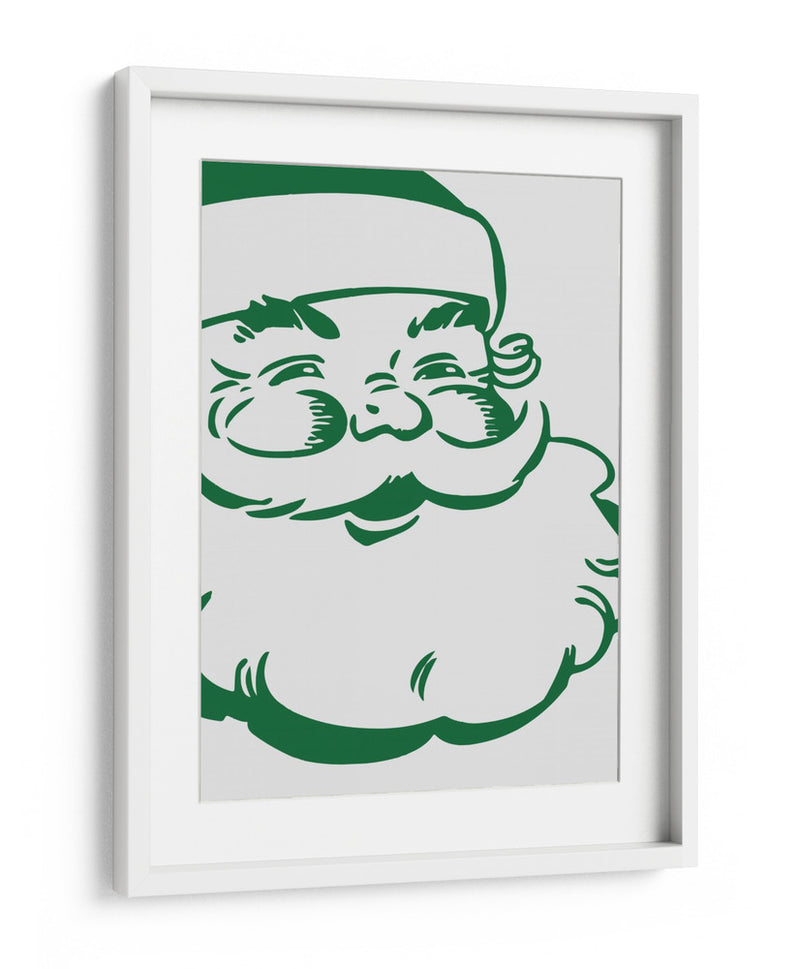 Retro Santa - Verde - Jolly and Dash | Cuadro decorativo de Canvas Lab