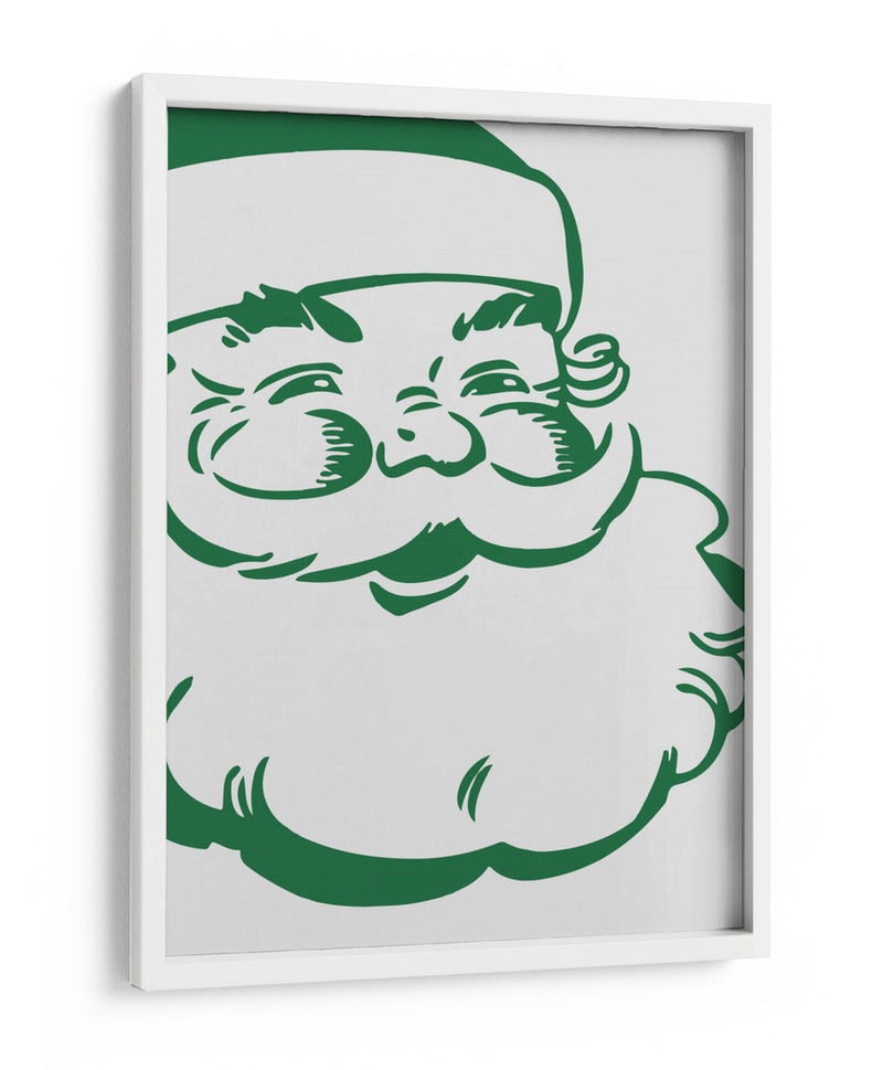 Retro Santa - Verde - Jolly and Dash | Cuadro decorativo de Canvas Lab