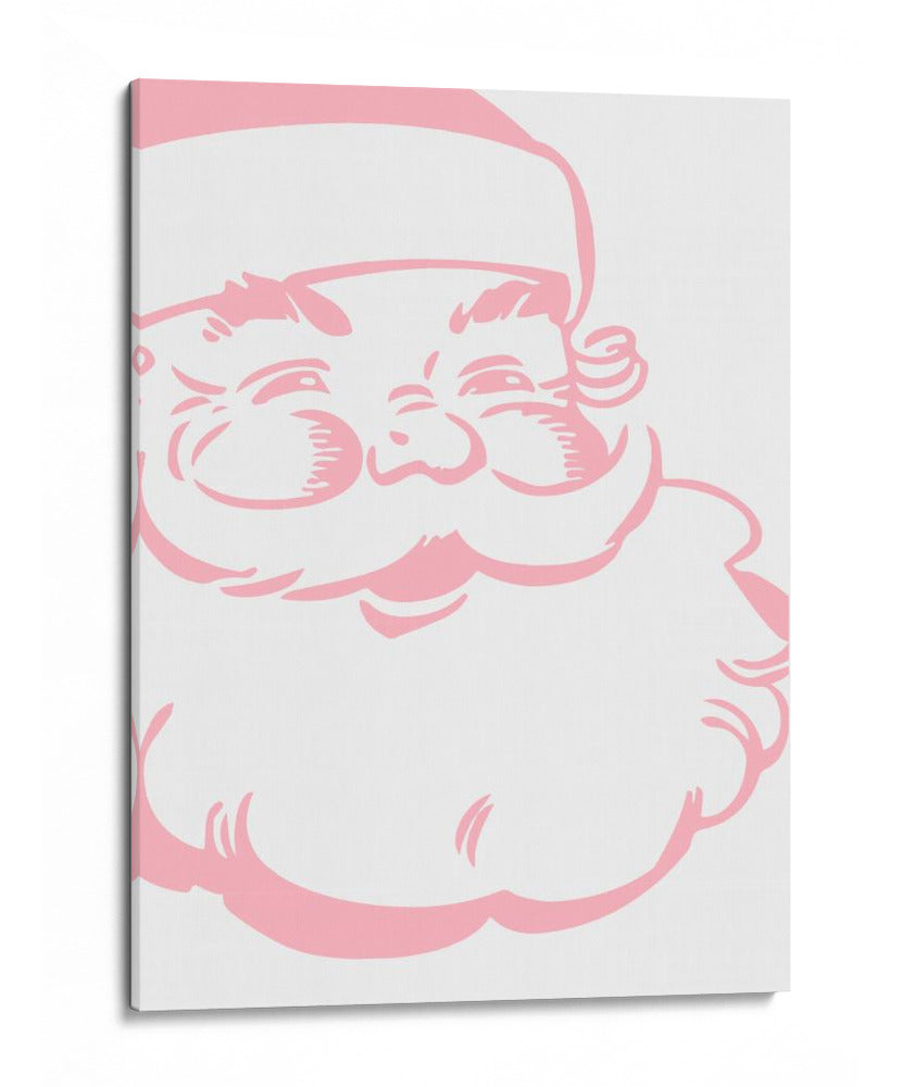 Santa Retro - Rosa - Jolly and Dash | Cuadro decorativo de Canvas Lab