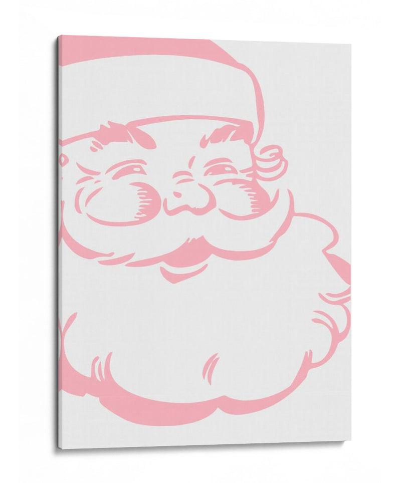 Santa Retro - Rosa - Jolly and Dash | Cuadro decorativo de Canvas Lab