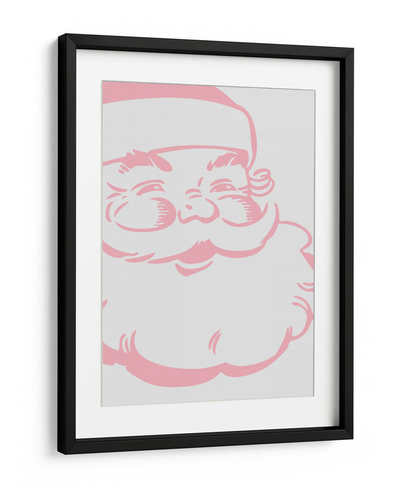 Santa Retro - Rosa - Jolly and Dash | Cuadro decorativo de Canvas Lab