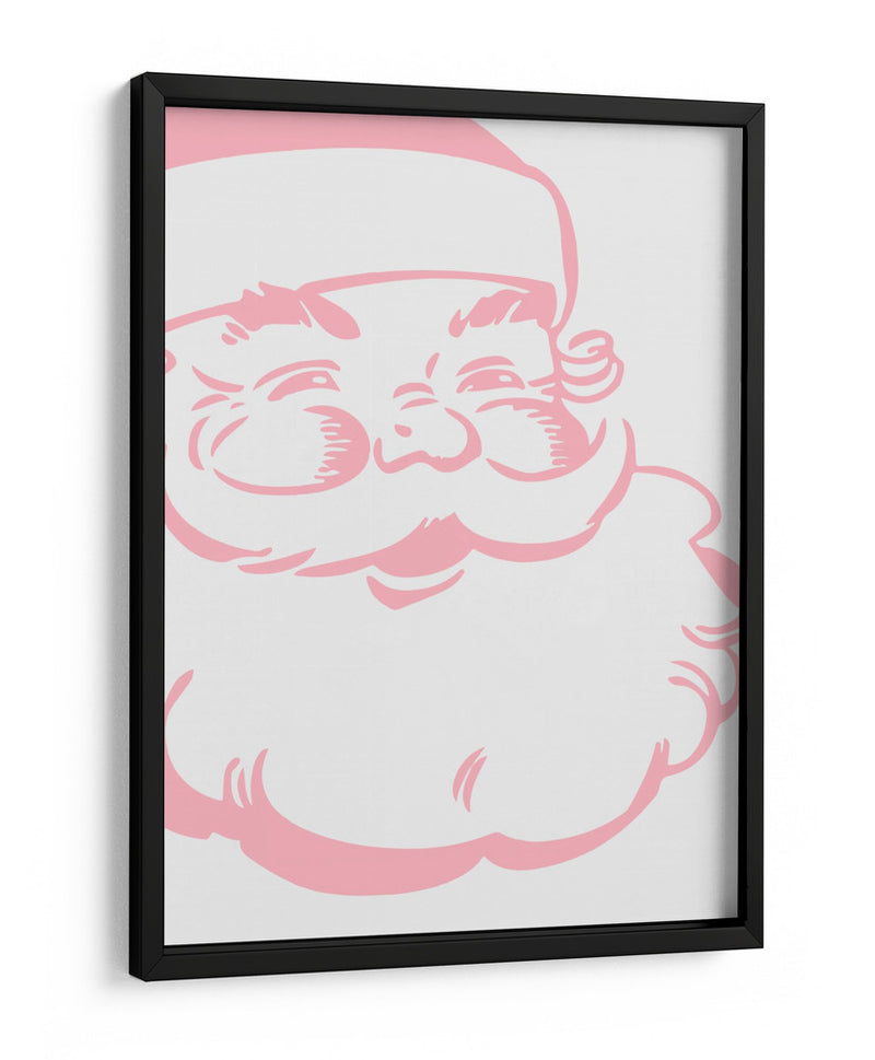 Santa Retro - Rosa - Jolly and Dash | Cuadro decorativo de Canvas Lab