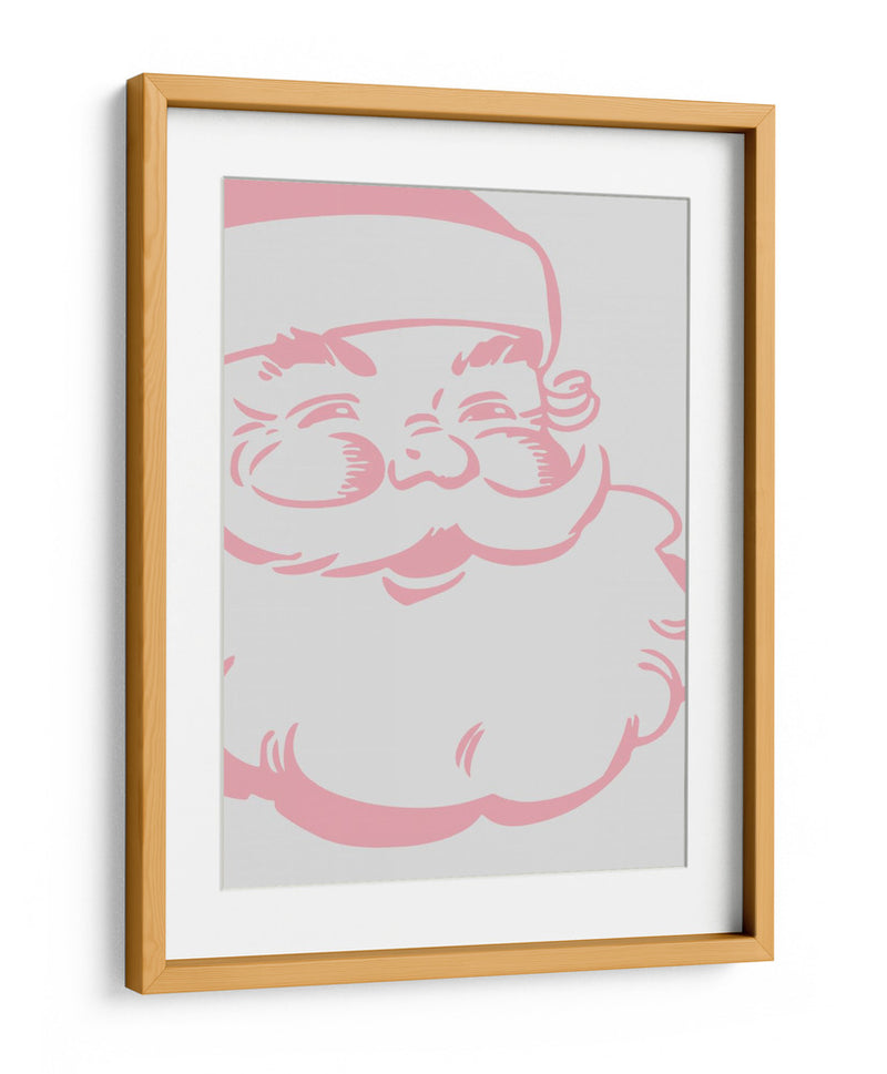 Santa Retro - Rosa - Jolly and Dash | Cuadro decorativo de Canvas Lab