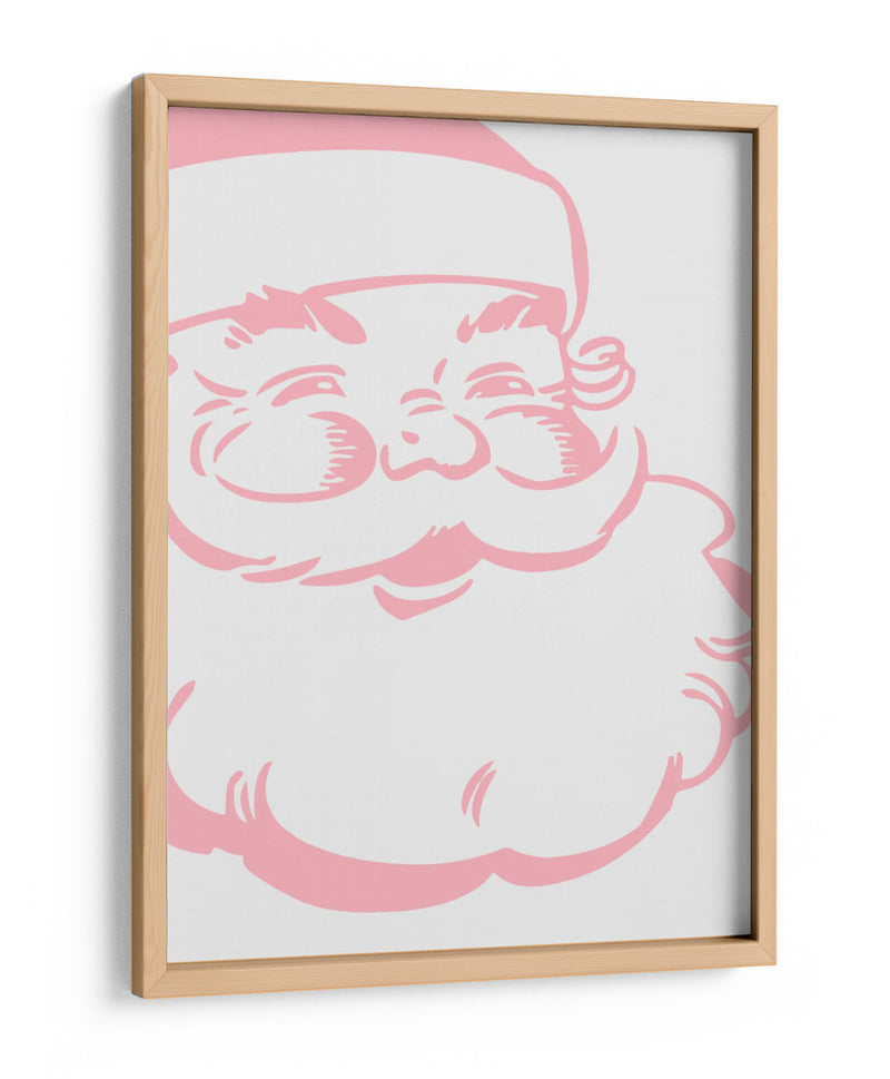 Santa Retro - Rosa - Jolly and Dash | Cuadro decorativo de Canvas Lab